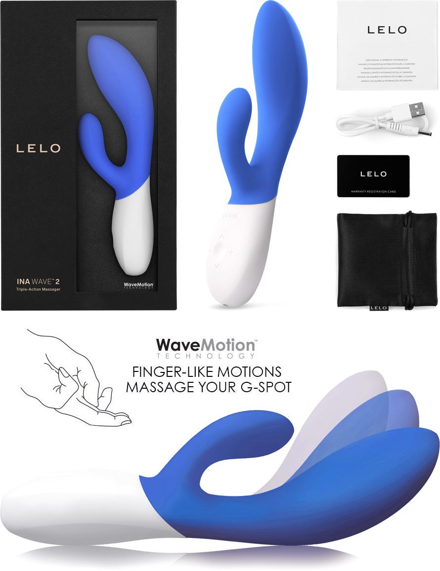LELO Ina Wave 2 |&nbsp;Rabbit-Vibrator mit beweglichem G-Punkt-Kopf