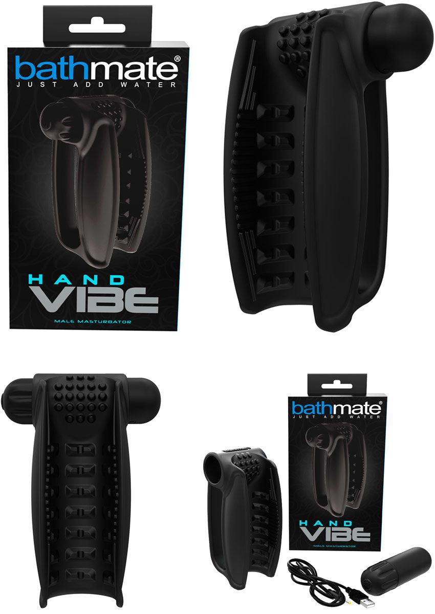 Bathmate Hand Vibe | Masturbateur vibrant pour homme | 100% silicone
