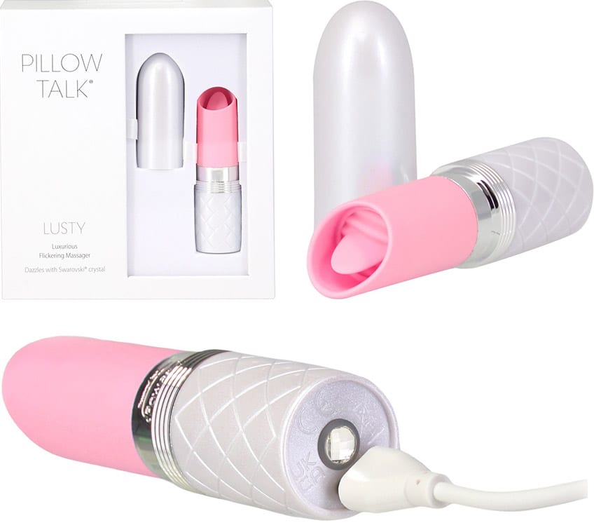 Lusty Pillow Talk | Mini-vibromasseur design rouge à lèvres