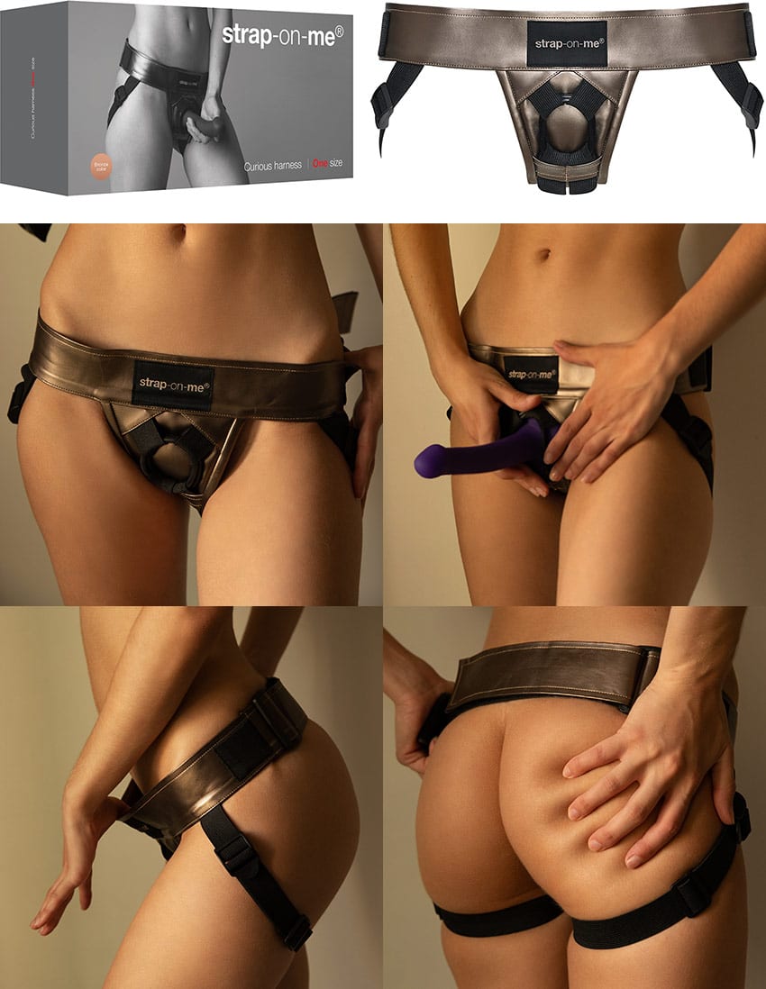 Strap-on-me Curious | Harnais confortable et ajustable | Bronze
