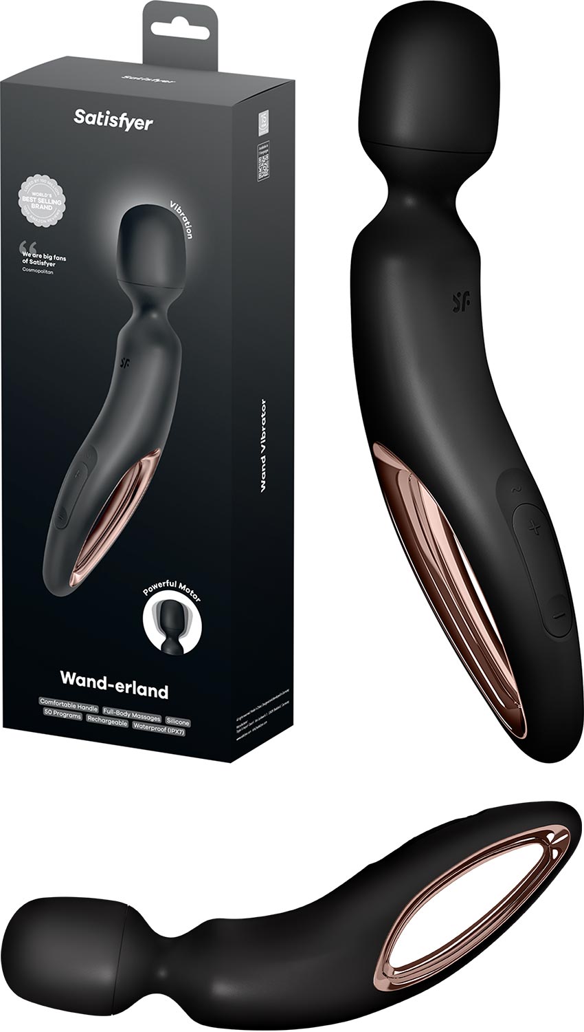 Satisfyer Wand-erland | Baguette vibrante puissante | Noir