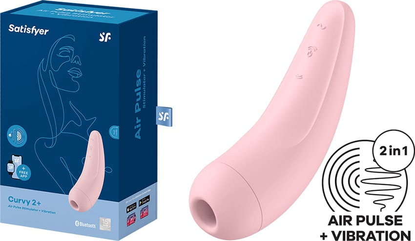 Satisfyer Curvy 2 | Vibromasseur et stimulateur de clitoris | Rose