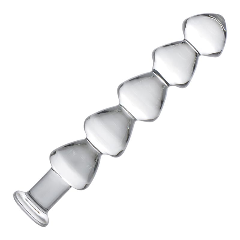 Master Series Drops | Analkette aus Glas mit 5 stimulierenden Perlen