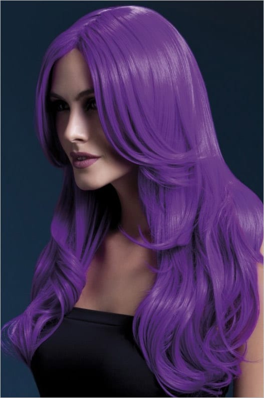 Fever Wigs Khloe | Qualitätsperücke mit violetten Haaren