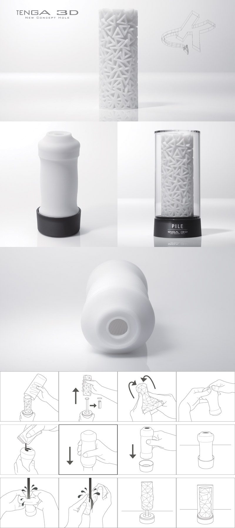 Masturbateur Tenga 3D - Pile