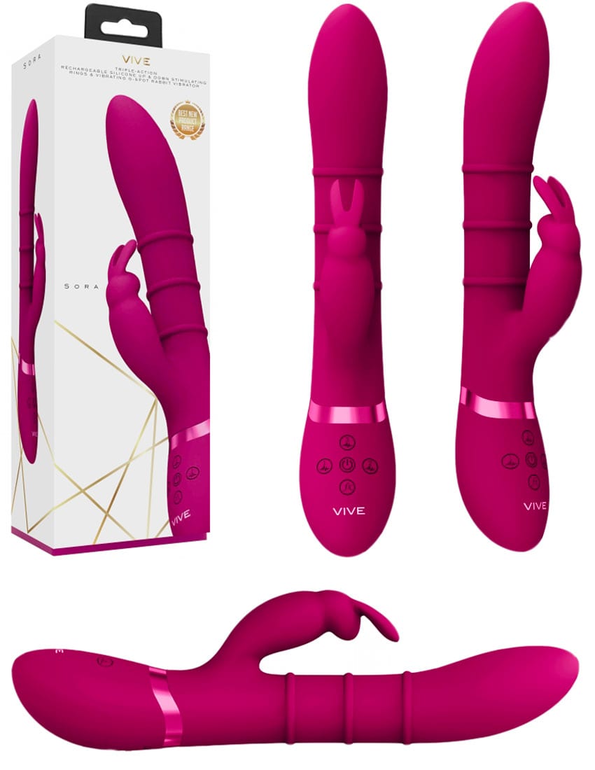 Vive Sora | Vibromasseur rabbit avec anneaux stimulants