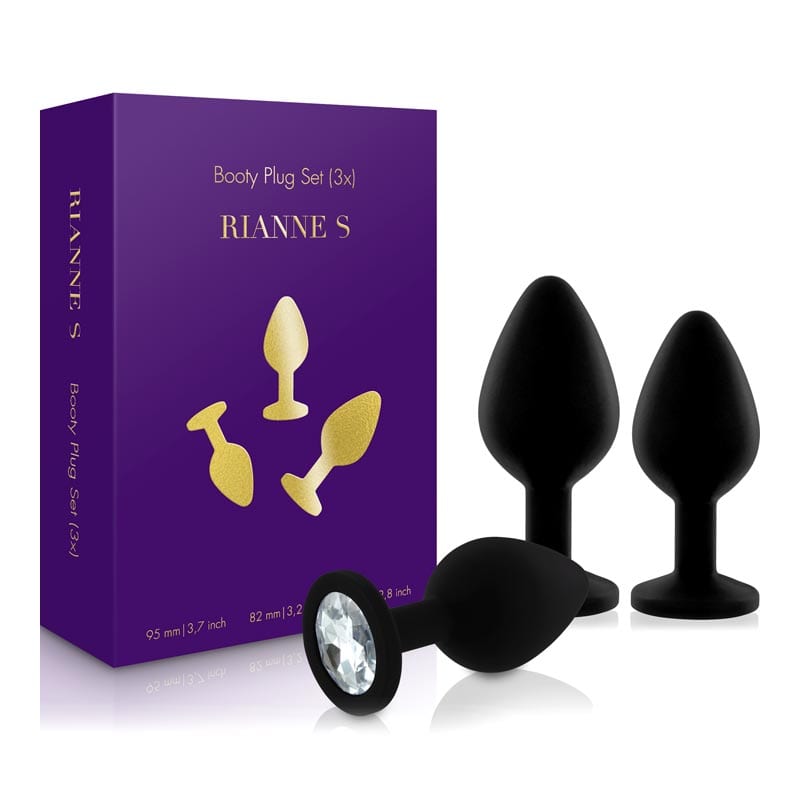 Rianne S Booty Silicone Plug Set | Set aus 3 Analplugs mit Kristall