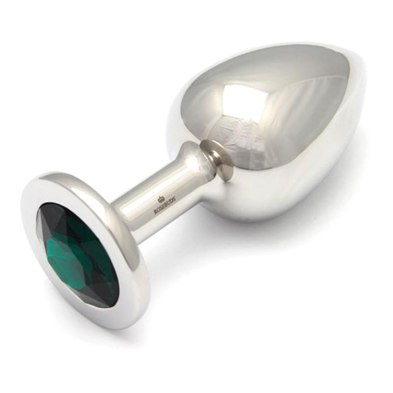 Rosebuds Kristall Analplug - Smaragd (XL)