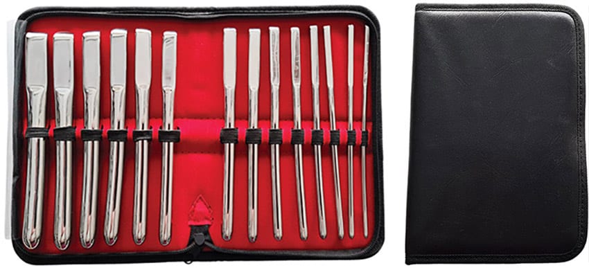 Rouge Hegar | Set de dilatateurs urétraux en acier inoxydable | 14 pcs