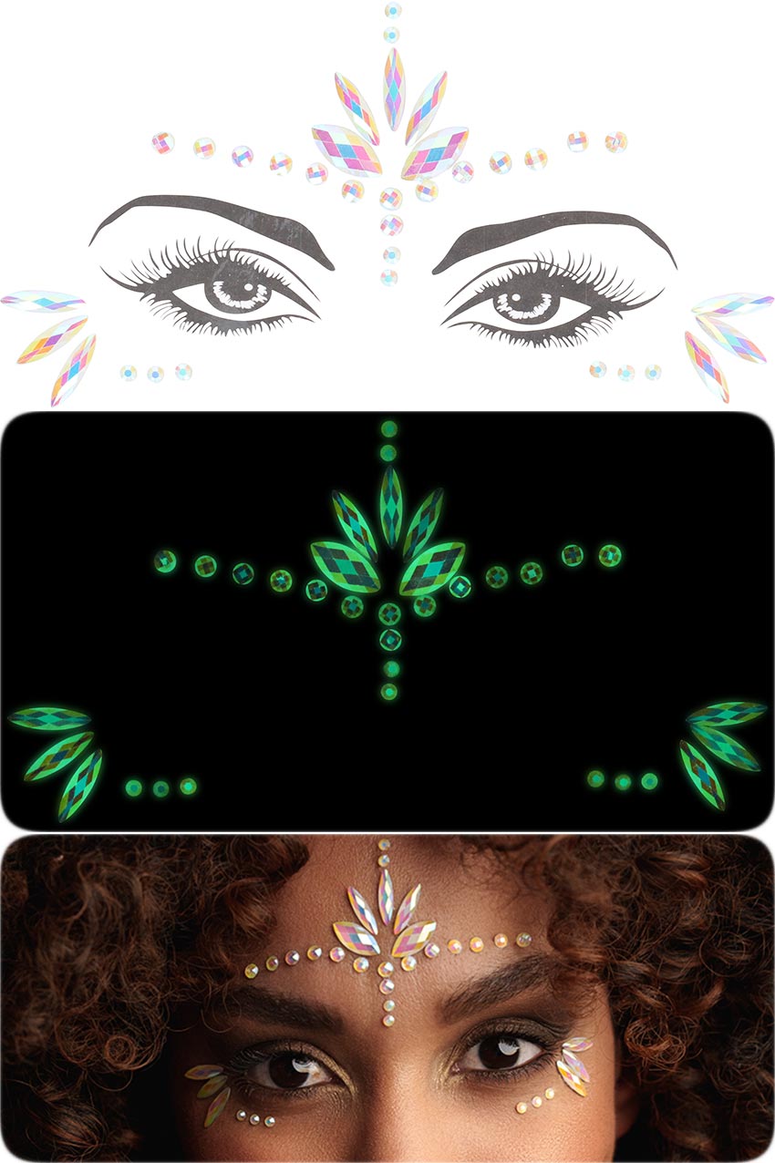 Ouch! Glow in the Dark | Bijoux sticker pour les yeux | Phosphorescent