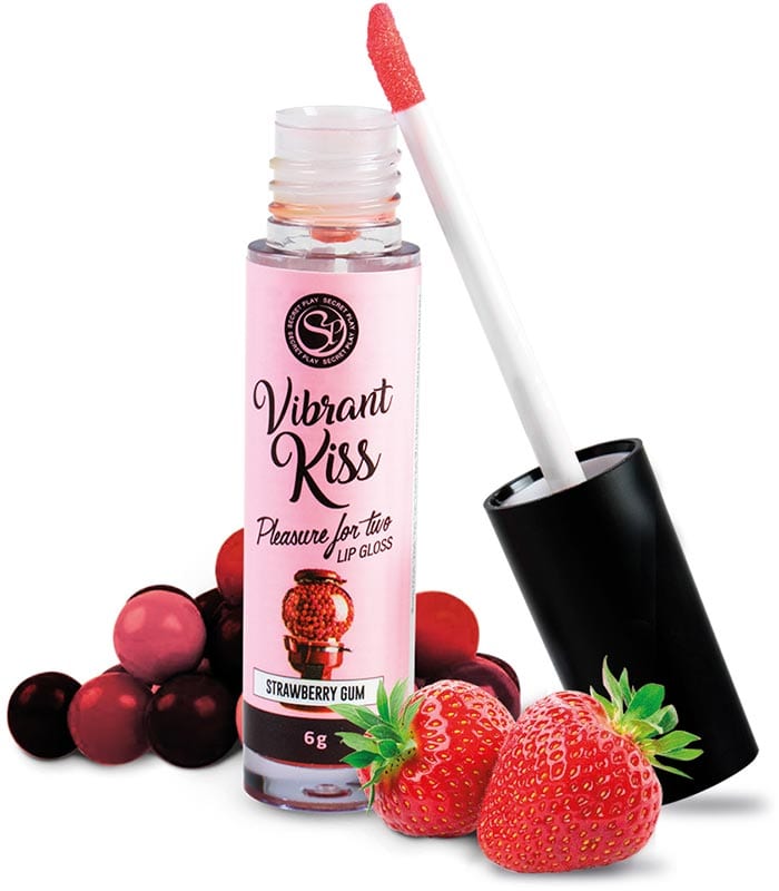 Secret Play Vibrant Kiss Strawberry | Gloss à lèvres stimulant