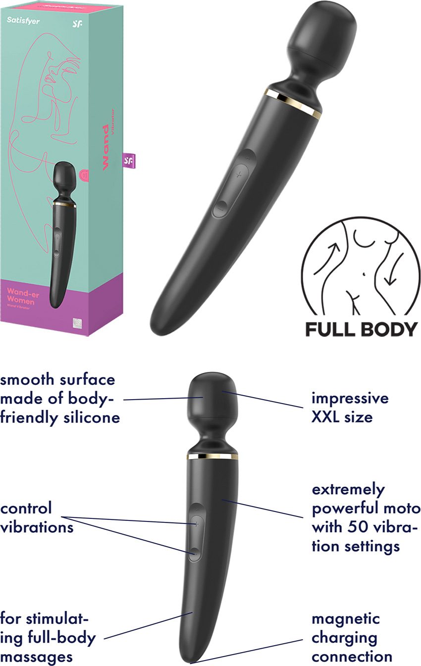 Satisfyer Wand-er Woman | Baguette vibrante puissante | Taille XXL