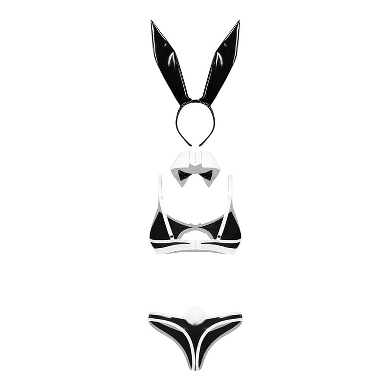 Obsessive Night Bunny | Sexy 4-teiliges Hasenkostüm