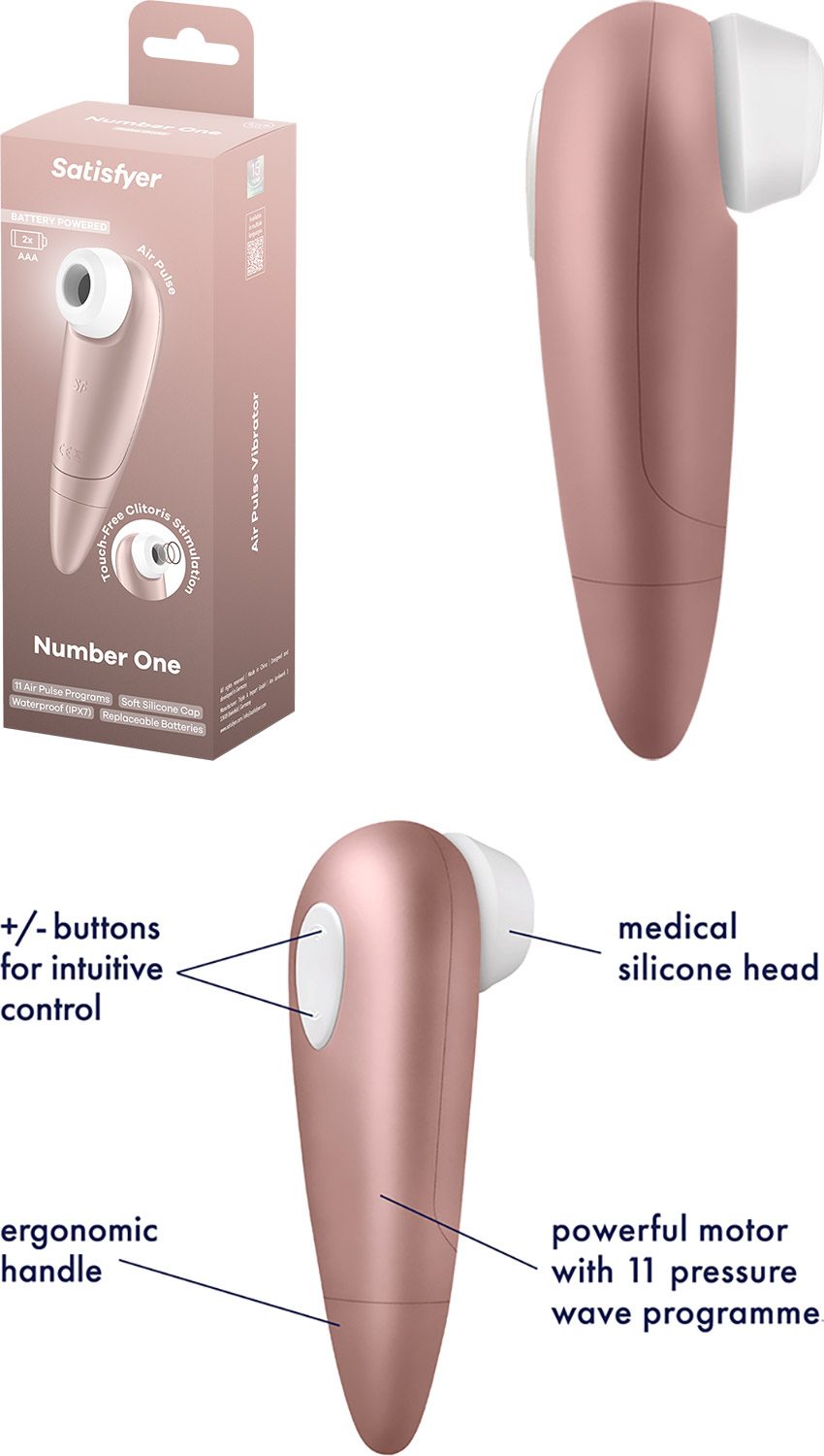 Satisfyer Number One | Stimulateur clitoridien | 11 intensités