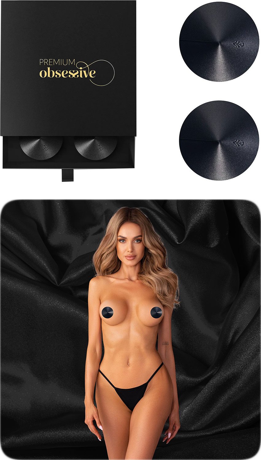 Obsessive Sublimie Nipple Covers | Cache-seins de couleur noir