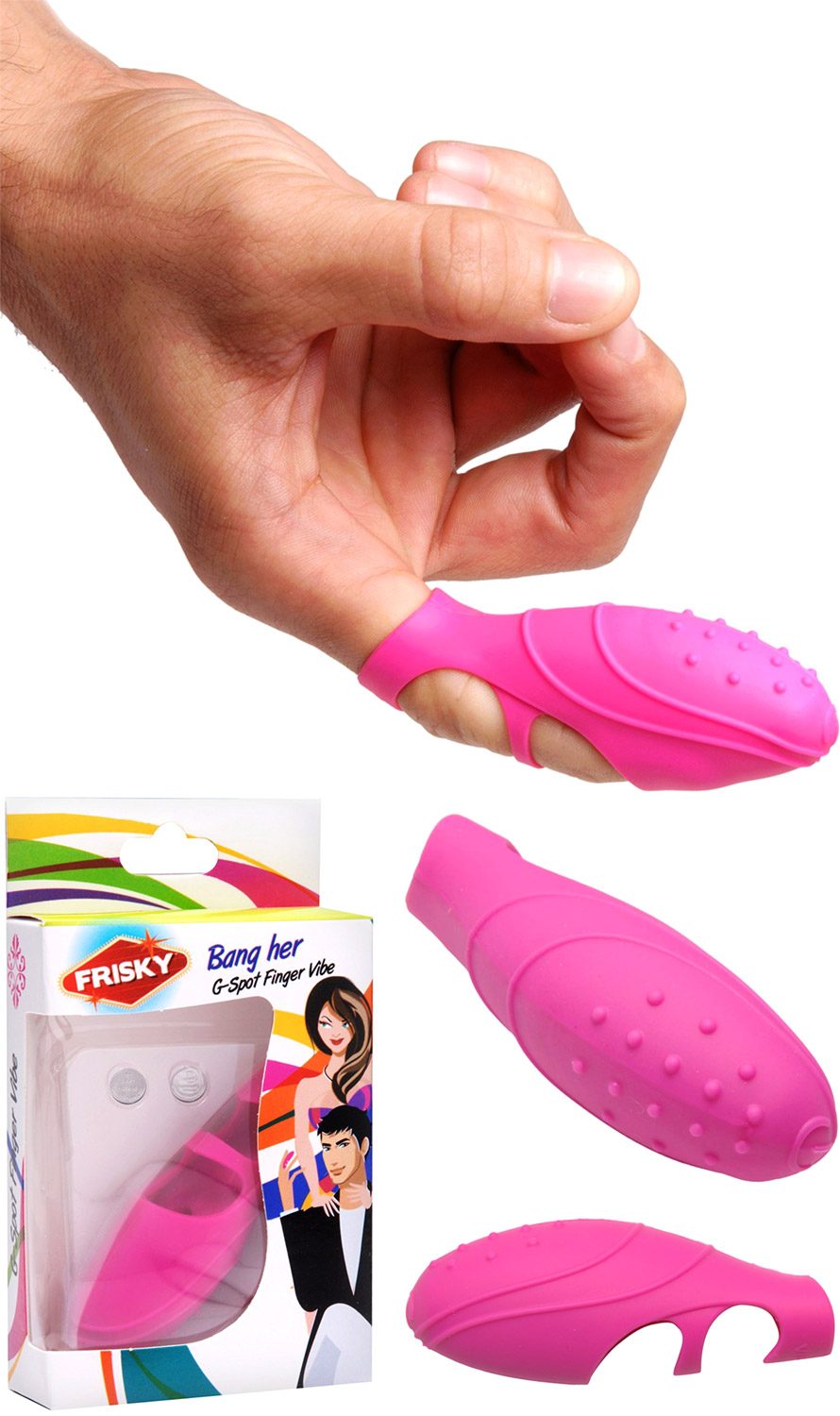 Frisky Bang Her G-Spot - Stimulateur vibrant à fixer au bout du doigt
