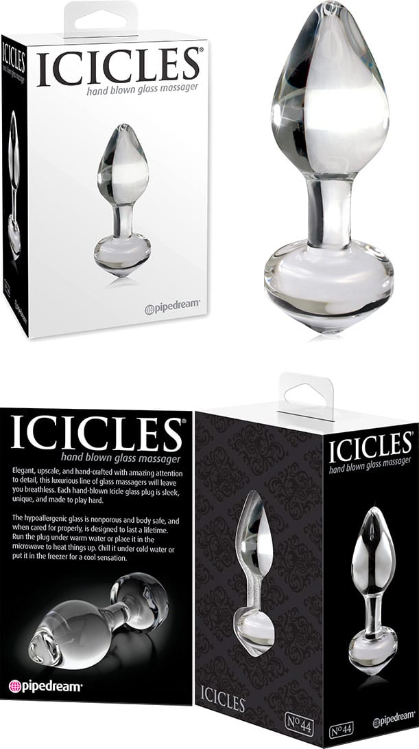 Icicles No. 44 | Analplug aus transparentem Glas