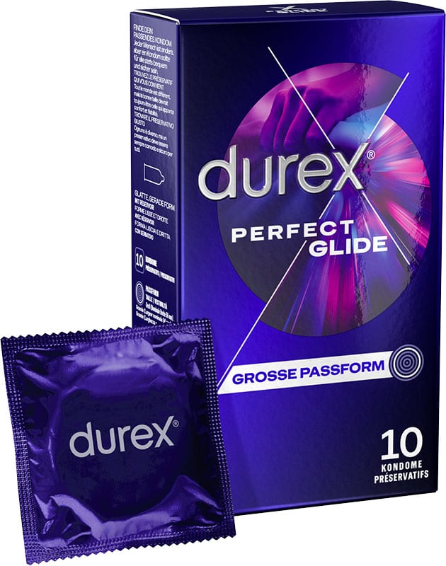 Durex Perfect Glide | 10 préservatifs avec beaucoup de lubrifiant