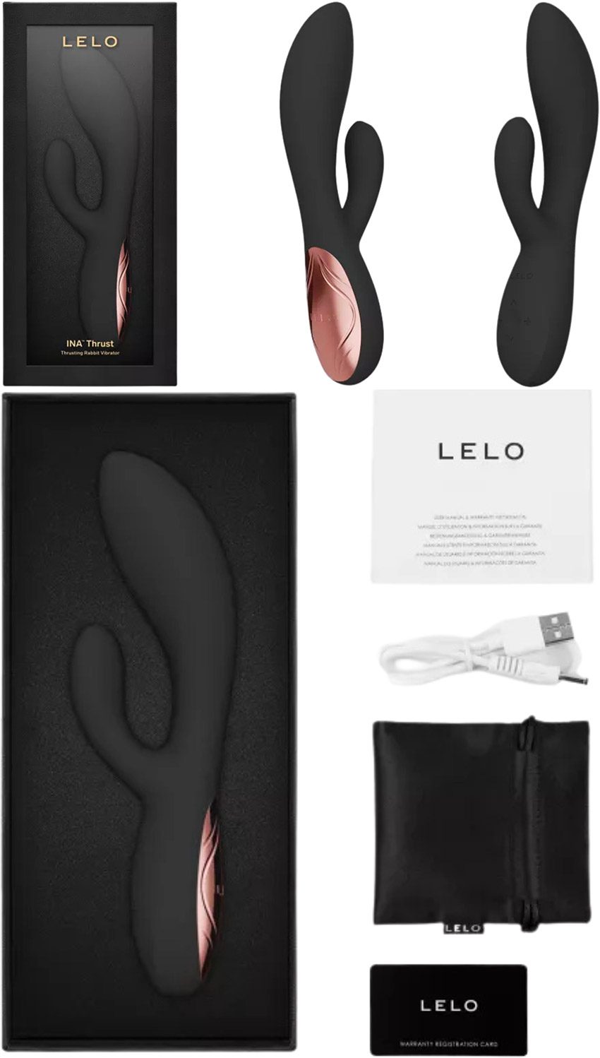 LELO Ina Thrust | Rabbit-Vibrator zur Stimulation von Vagina und Klitoris