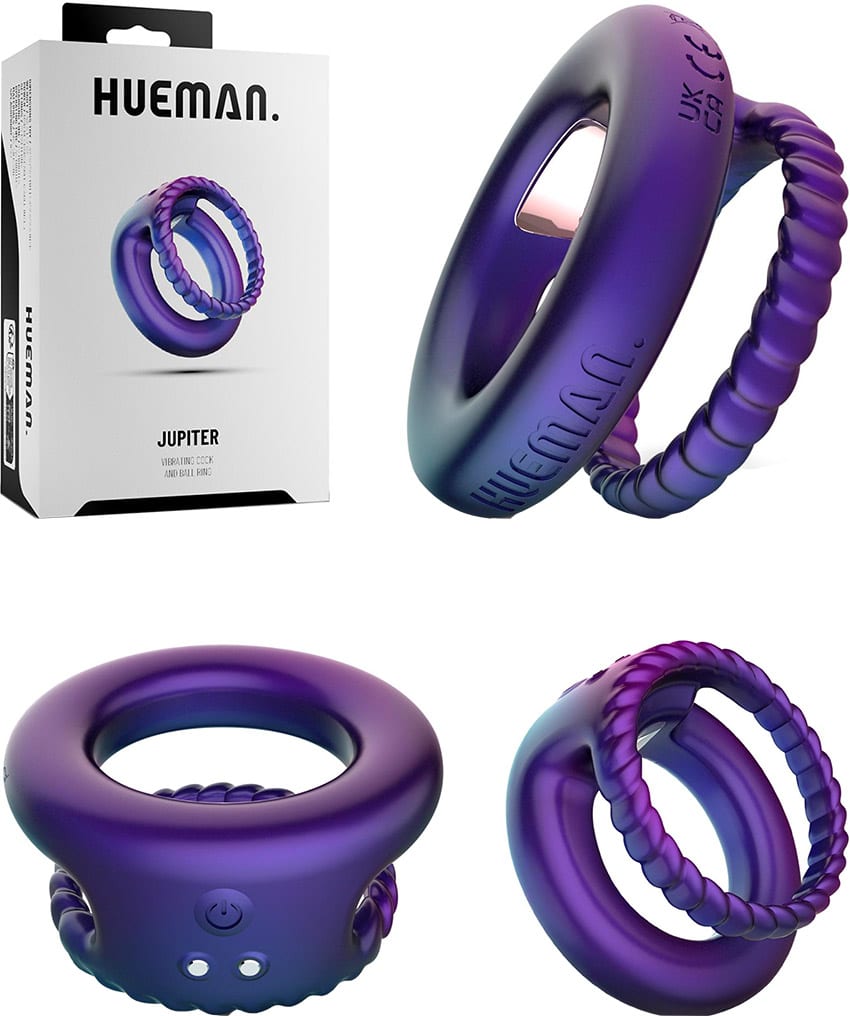 Hueman Saturn | Double anneau vibrant pour pénis et testicules