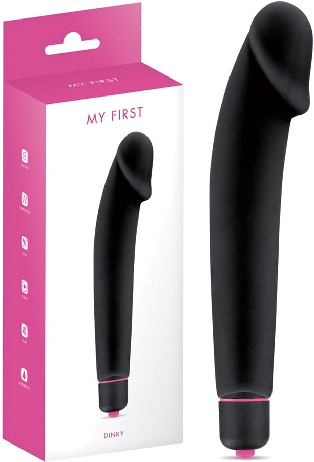 My First Dinky | Vibromasseur mini en forme de pénis | Noir