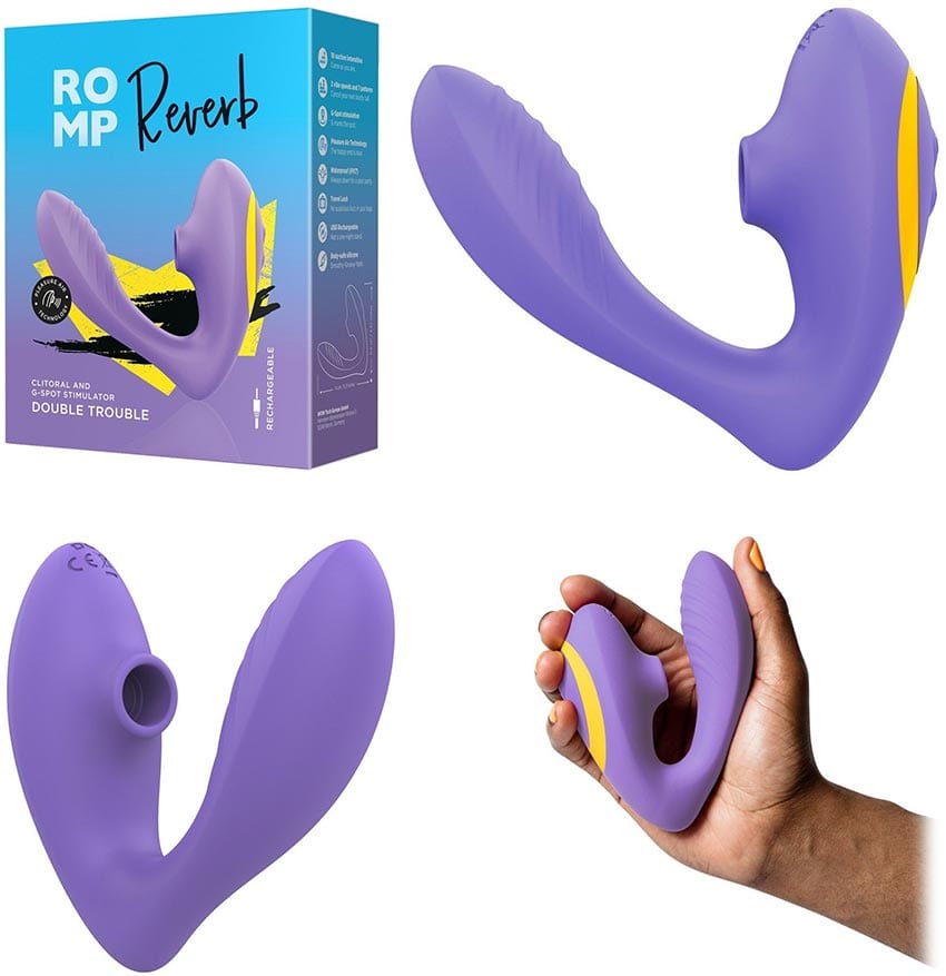 Romp Reverb | Vibromasseur et stimulateur de clitoris | Violet