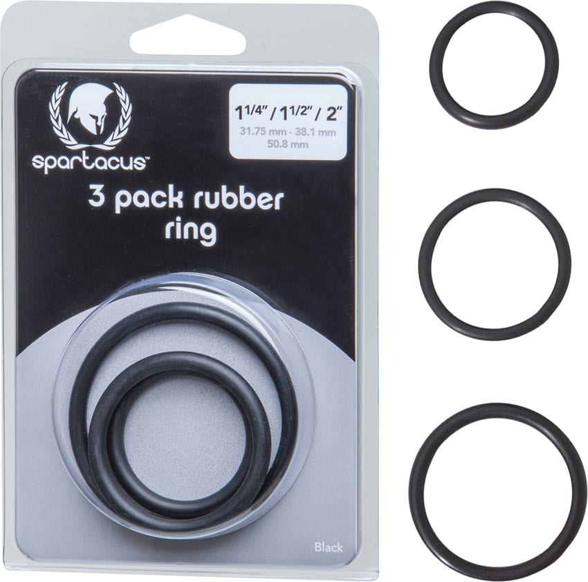Spartacus Rubber Ring | Pack de 3 cockrings extensibles en caoutchouc