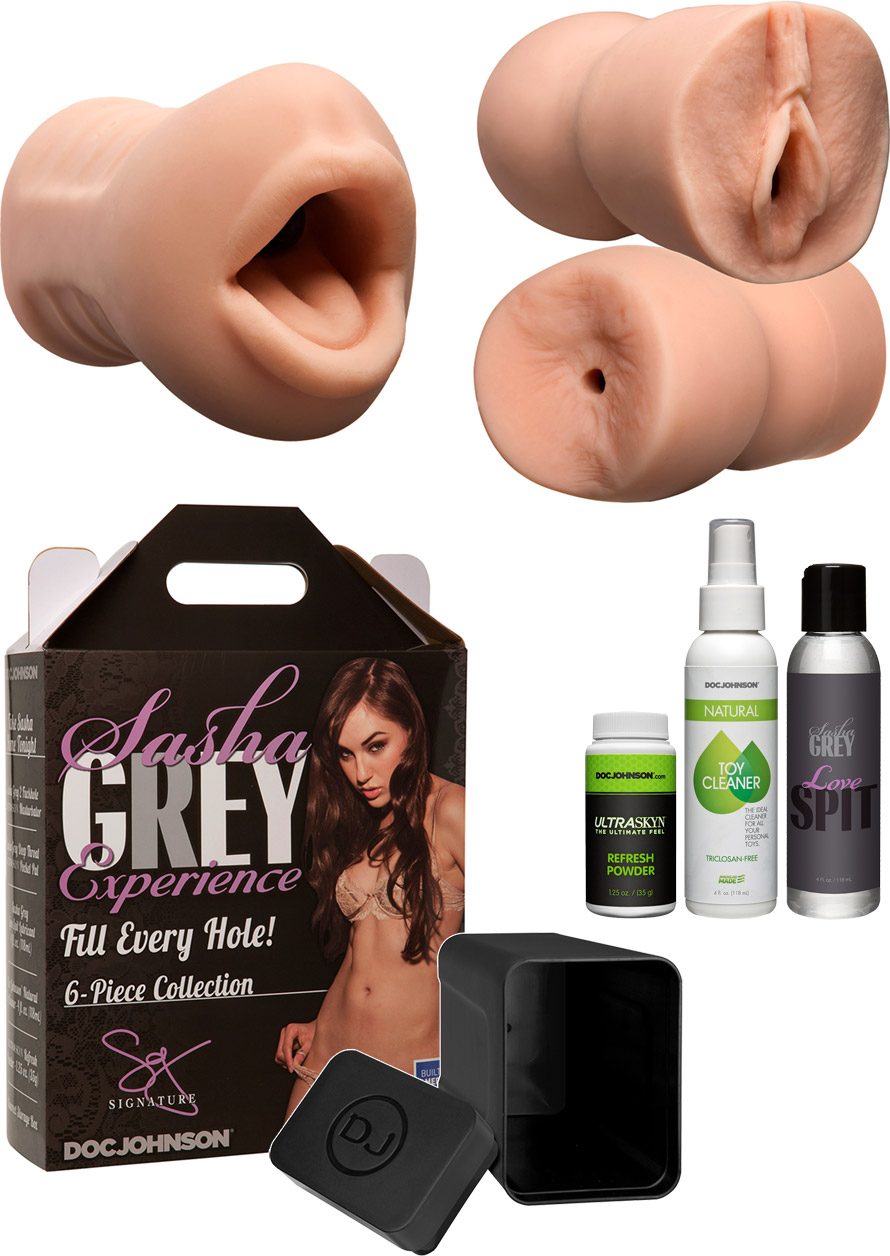 Sasha Grey Experience | Set mit Masturbatoren (Mund, Vagina und Anus)