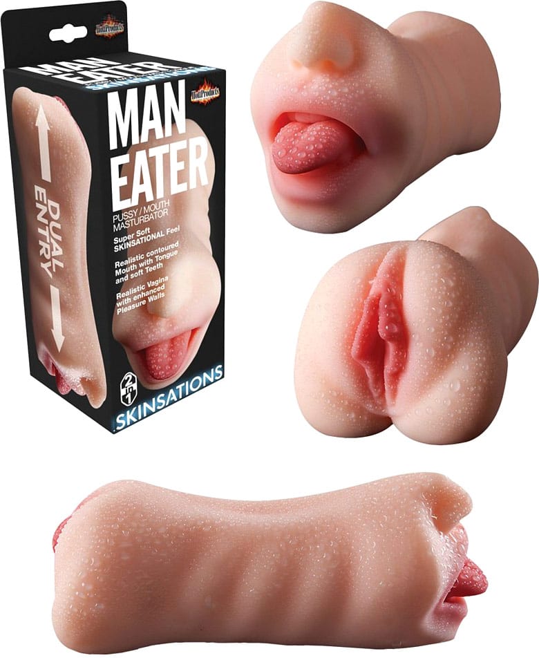 Man Eater Skinsations | 2 in 1 Masturbator | Mund und Vagina