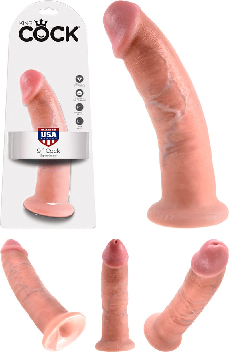 King Cock 9" Cock | Dildo der einen Penis reproduziert | Beige | 20 cm