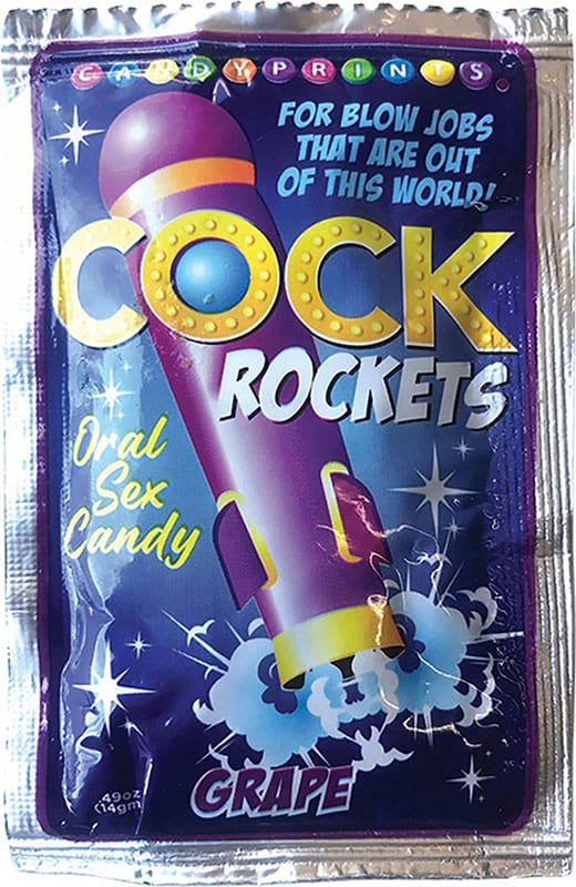Candy Prints Cock Rocket | Bonbons explosifs pour sexe oral raisin