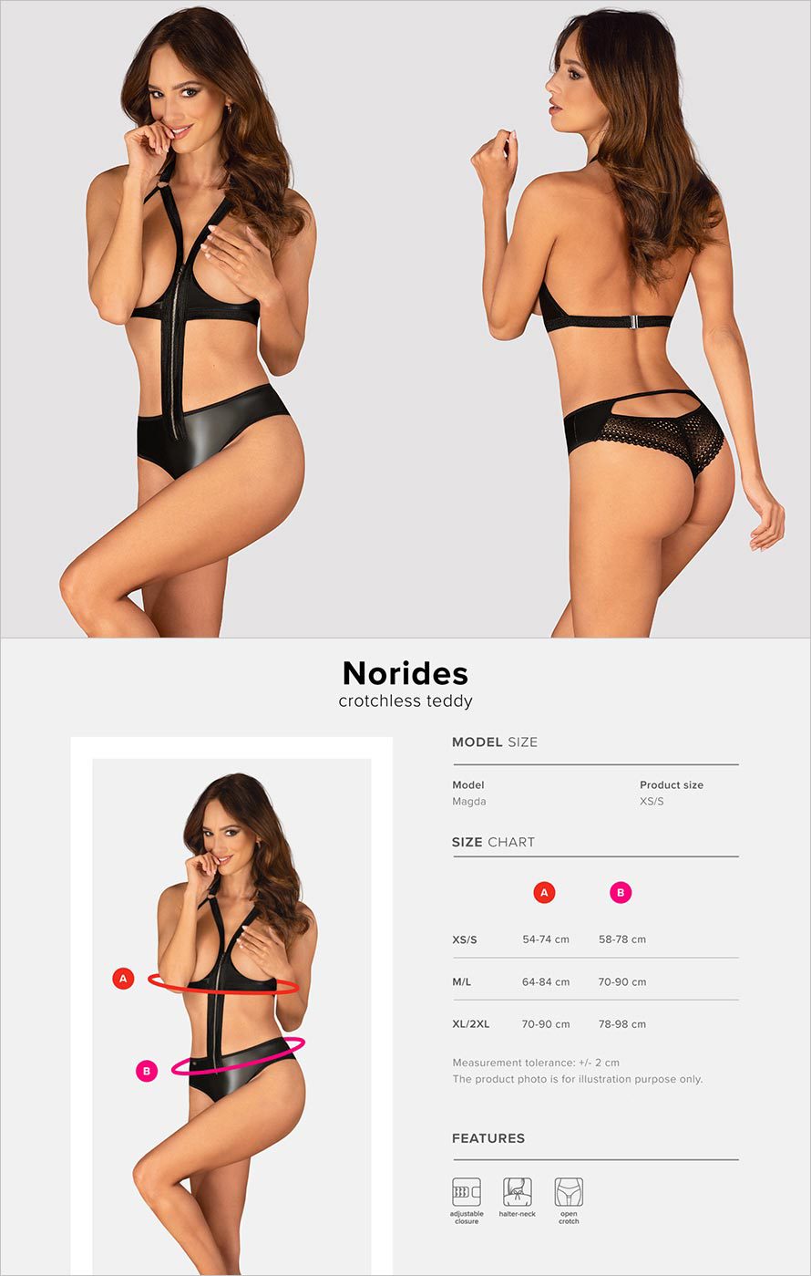 Obsessive Teddy ouvert Norides - Noir