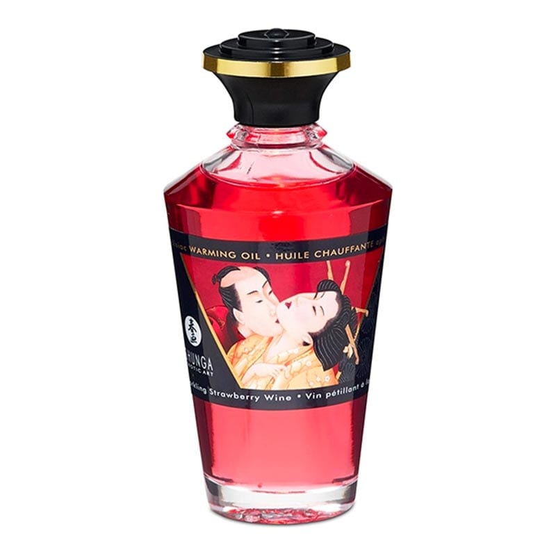 Shunga | Huile aphrodisiaque, chauffante et comestible | Fraise