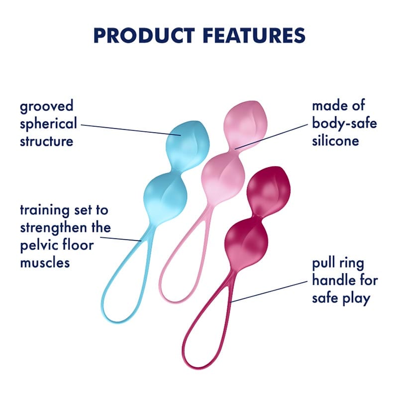 Satisfyer V Balls | Set de 3 boules de geisha doubles en silicone