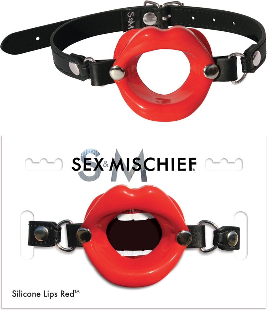 Sex & Mischief Red Lips aus Silikon - Mundknebel Online Kaufen - Kiss Kiss