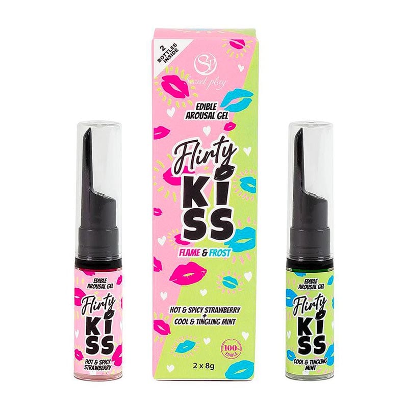 Secret Play Fresh Flirty Kiss | Deux gels stimulants | Fraise & Menthe