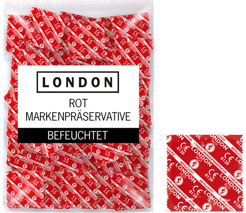Durex London Rouge, Fraise 100 Préservatifs – KissKiss