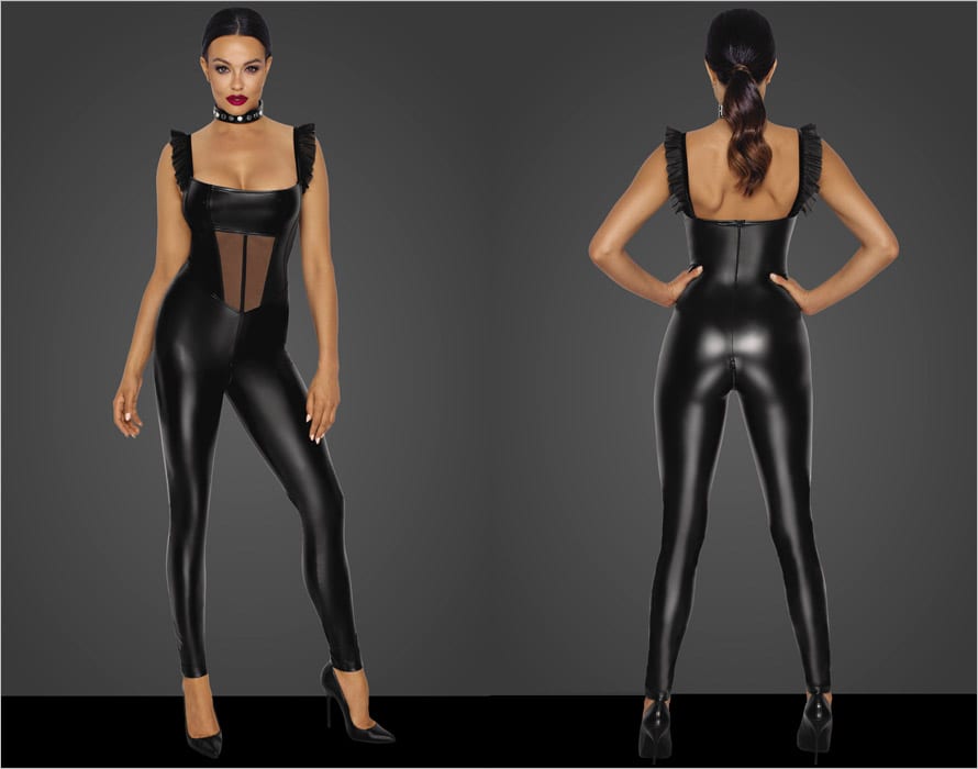 Noir Handmade F256 Overall Powerwetlook | Combinaison intégrale noire