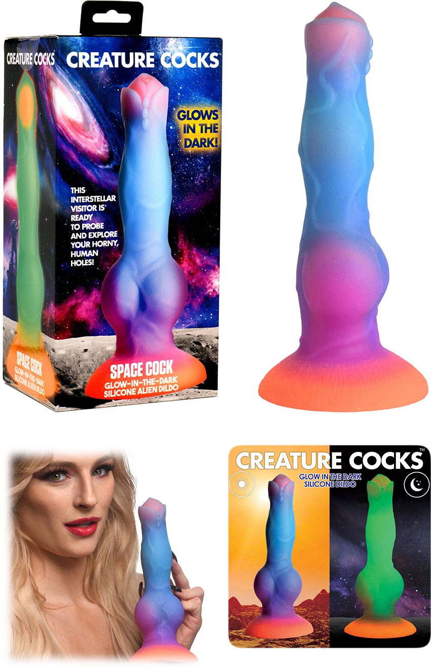 Creature Cocks Space Cock | Dildo phosphorescent | 18.5 cm