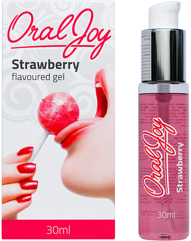 Oral Joy Erdbeeraroma. Geniessbares Gel für Oralsex - Kiss Kiss