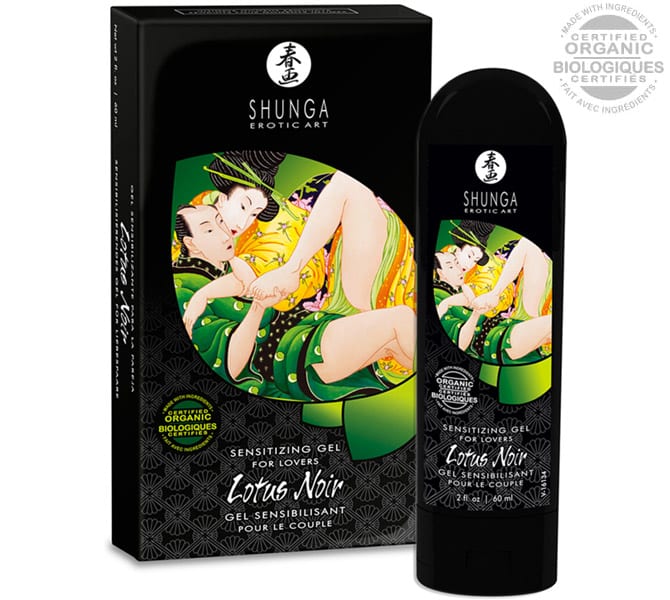 Shunga Lotus Noir - Gel intime stimulant pour le clitoris et le gland