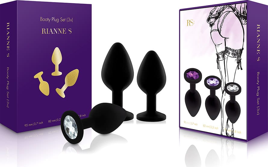 Rianne S Booty Silicone Plug Set | Set aus 3 Analplugs mit Kristall