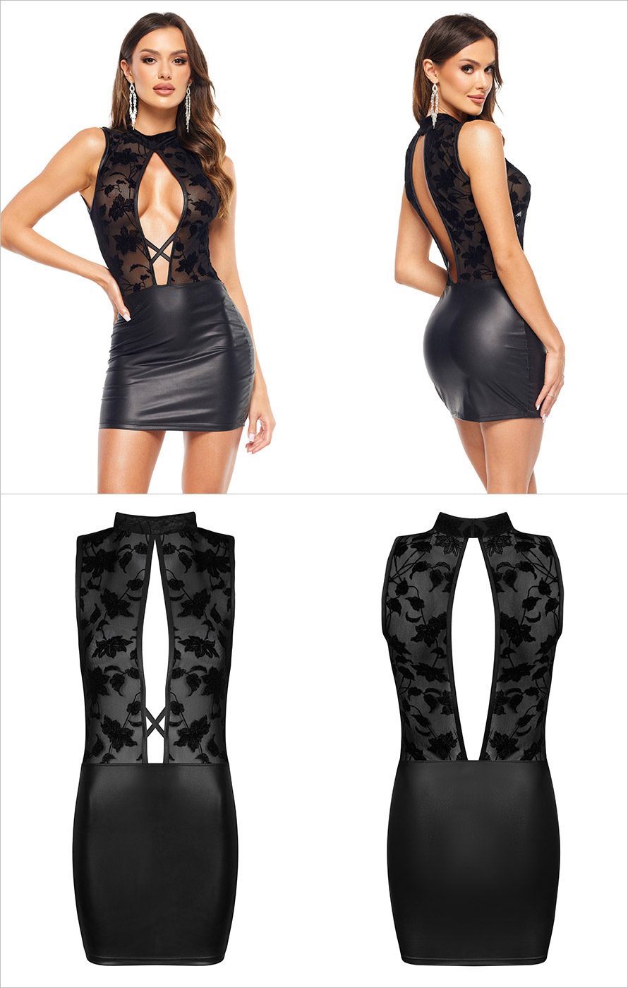 Beauty Night Cameron | Mini-robe hyper sexy livré avec un string
