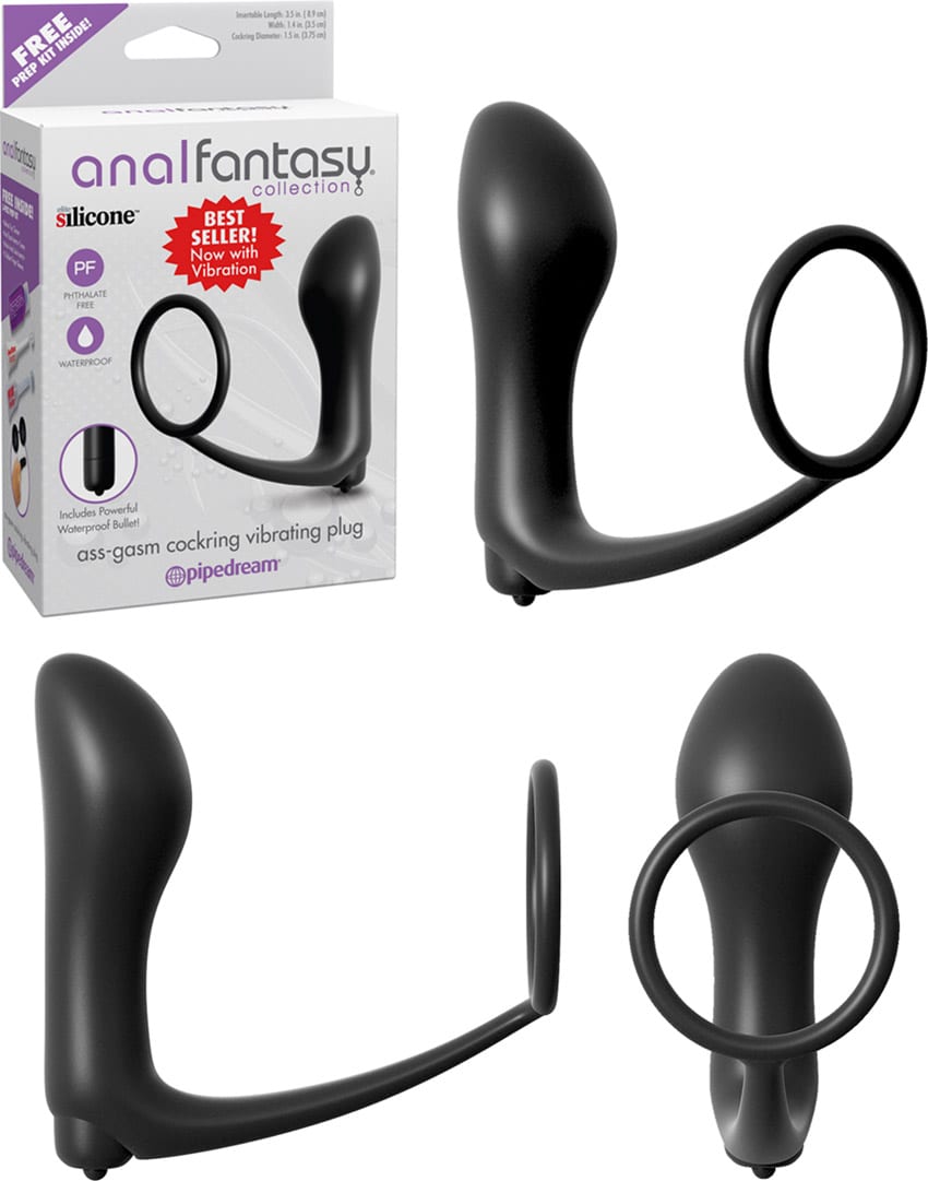 Pipedream Ass-Gasm | Anneau pénien & plug anal vibrant