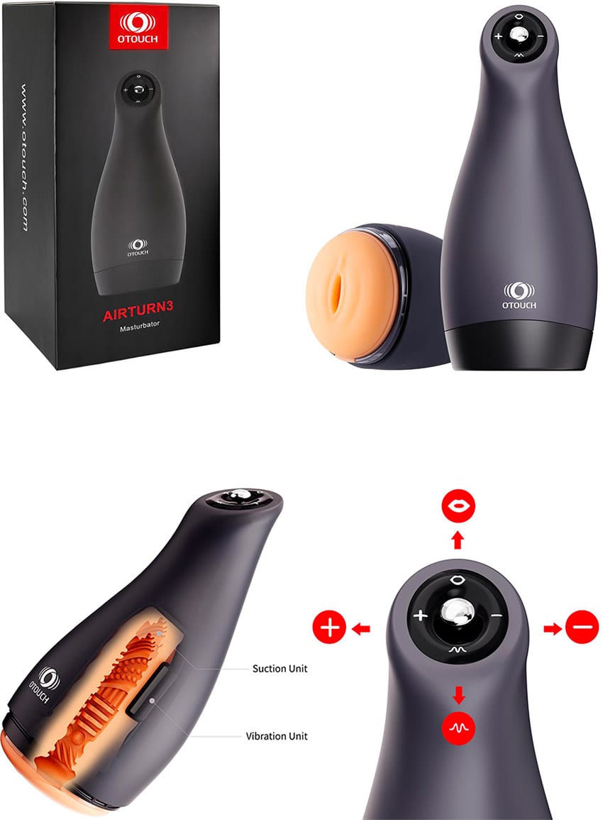 OTouch Airturn 3 | Masturbateur pour homme imitant une fellation
