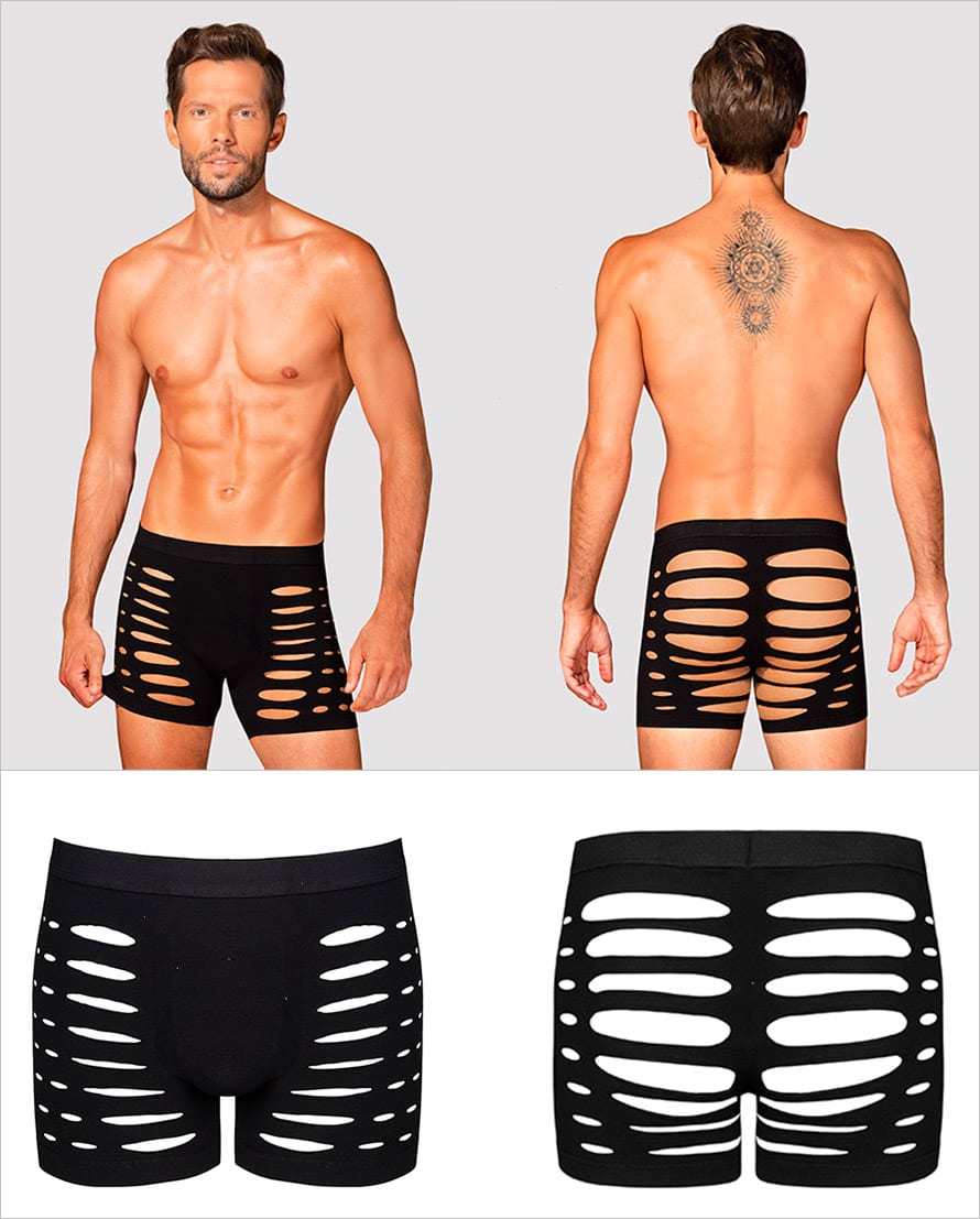 Obsessive M104 | Boxershorts für Männer mit horizontalen Ausschnitten