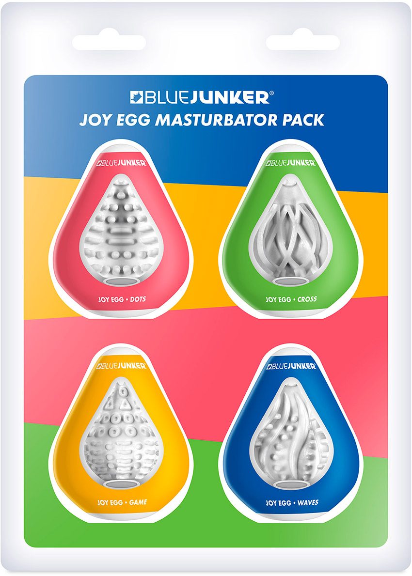 BlueJunker Joy Egg | Pack de 4 masturbateur texturé