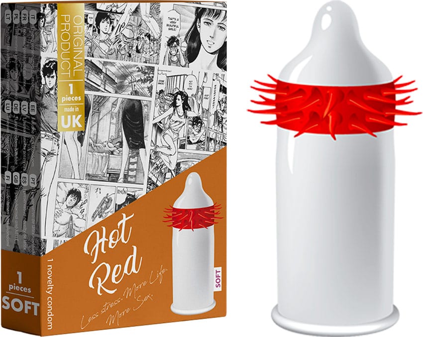 Préservatif stimulant EGZO | Hot Red Soft | 1 Préservatif