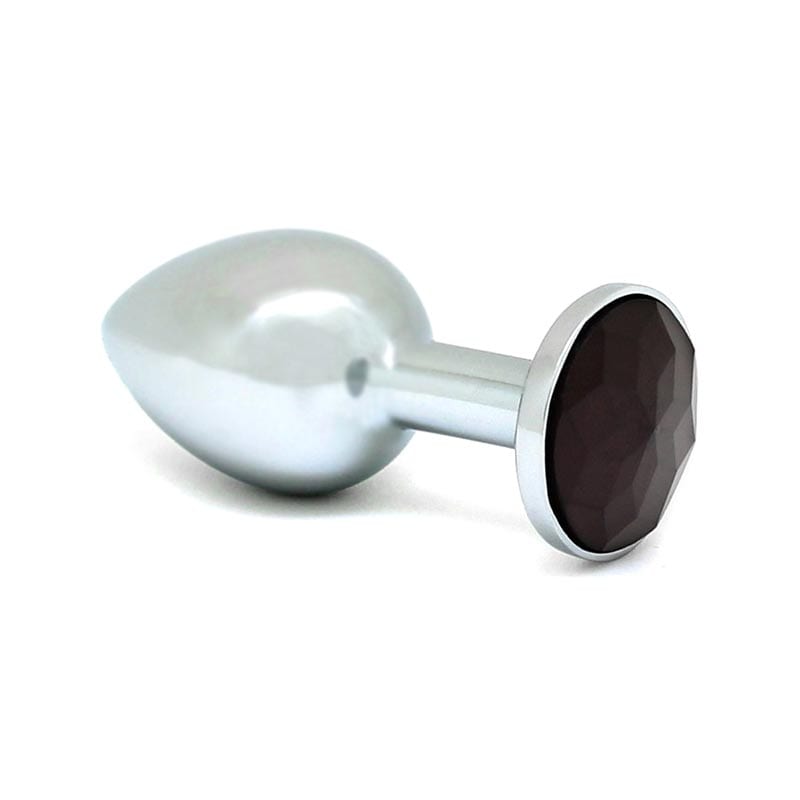Rimba | Plug anal en métal avec cristal noir