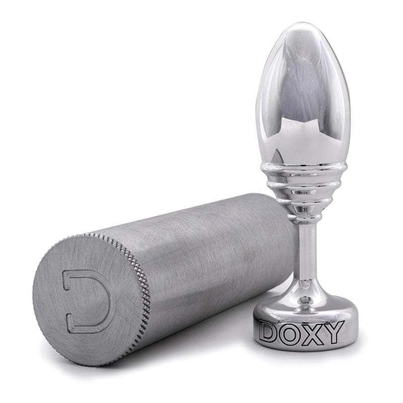 Doxy Ribbed Butt Plug | Plug anal en aluminium poli | Version nervurée